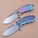 Zero Tolerance 美国零误差0562TI Satin 20CV Titanium Frame Lock Flipper CPM 20CV 钛合金石洗柄快开折刀 定制版